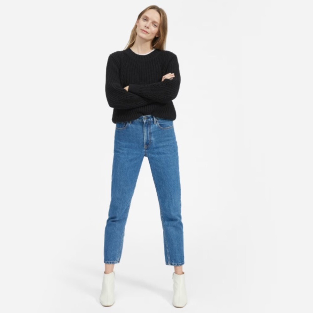 Everlane Texture Cotton Crewneck Sweater